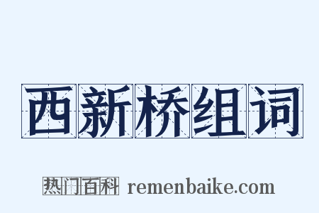 西新桥组词是什么意思的图片